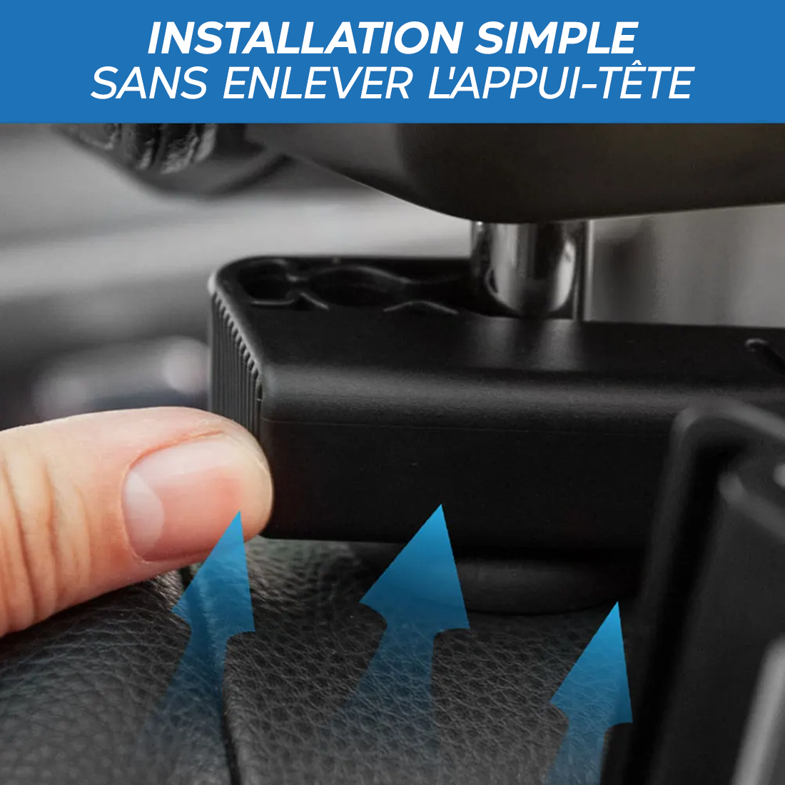 Support de smartphone pour voiture à fixer sur l'appui-tête du siège, universel