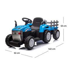 Tracteur Électrique pour Enfants Lamas LT984 avec Remorque Amovible 12V