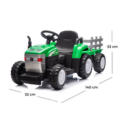 Tracteur Électrique pour Enfants Lamas LT984 avec Remorque Amovible 12V