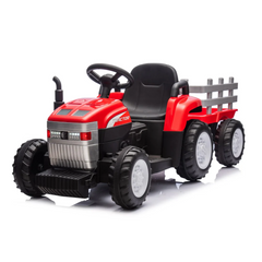 Tracteur Électrique pour Enfants Lamas LT984 avec Remorque Amovible 12V