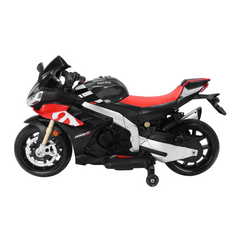 Moto Électrique pour Enfants LT973 Aprilia RSV4 BIG Noire avec Lumières et Sons