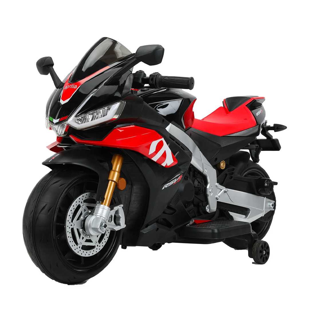 Moto Électrique pour Enfants LT973 Aprilia RSV4 BIG Noire avec Lumières et Sons