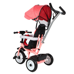 Tricycle FUNNY LT982 Poussette pour Enfants avec Pare-Soleil