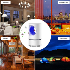 2pcs Lampe Anti-Moustiques Électrique Lumière UV Piège à Insectes Portable USB