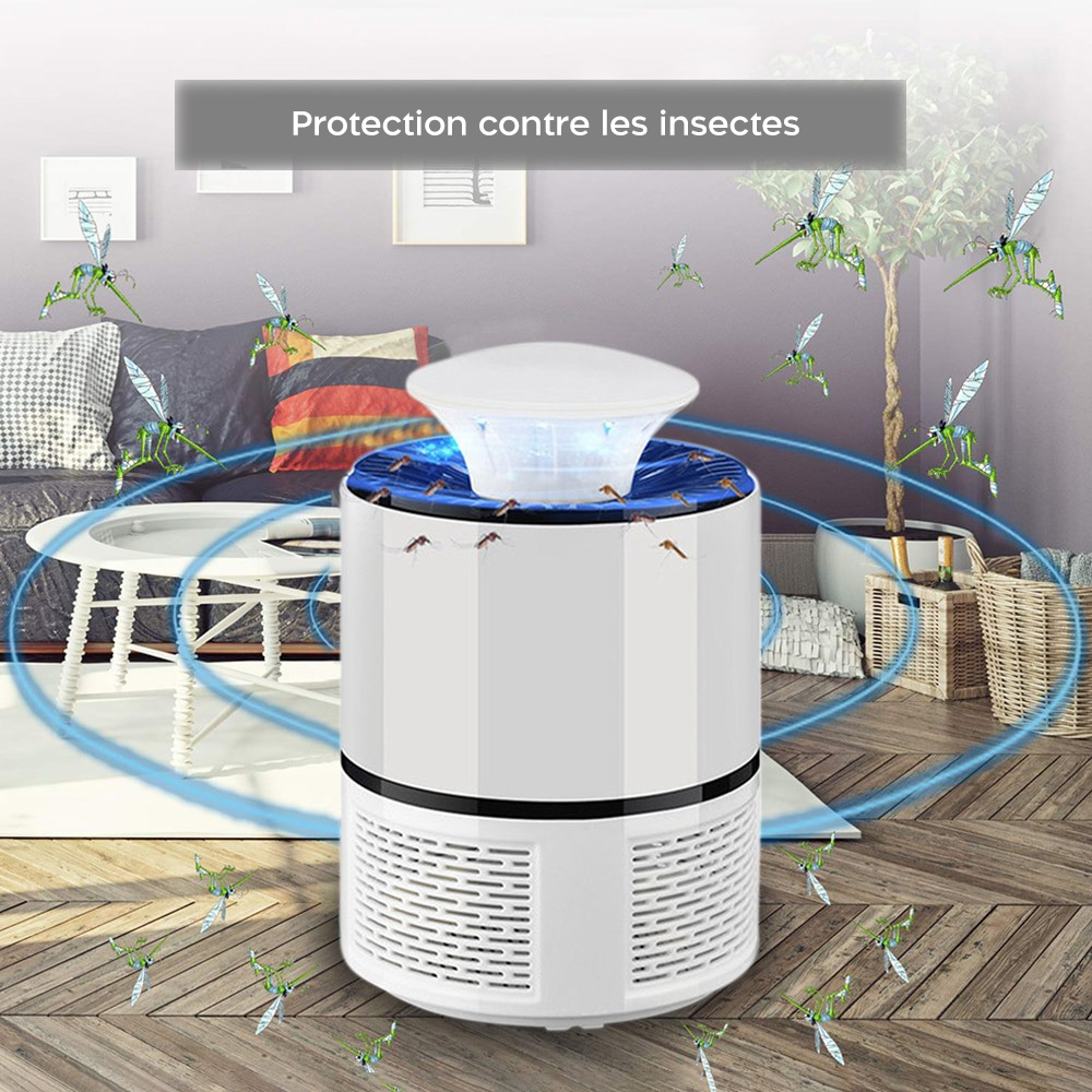 2pz Lampe anti-moustiques électrique 18724, trappola insectes LED USB portable.