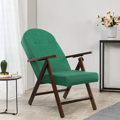 Fauteuil en Bois AMALFI Unicolore, Chaise Réglable MASLEGNO 108x65x60