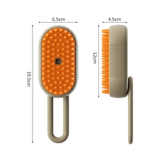 Brosse de Massage Électrique à Vapeur sans Fil Rechargeable pour Chiens et Chats