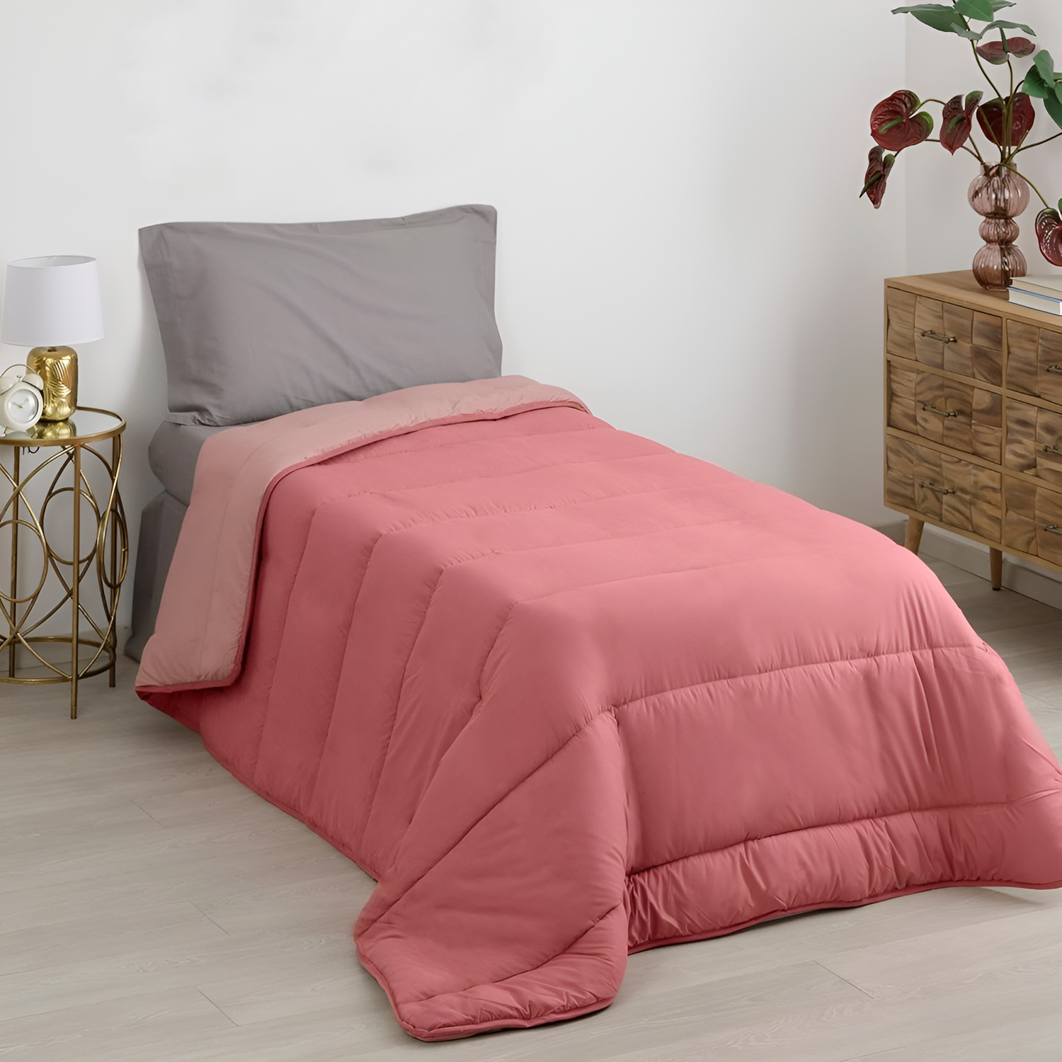 Couette simple d'hiver matelassée double face 170x260 cm Made in Italy