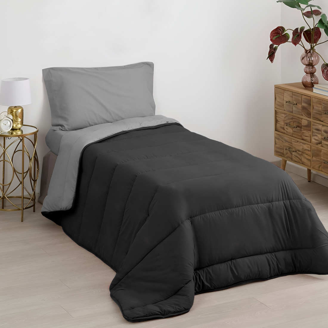 Couette simple d'hiver matelassée double face 170x260 cm Made in Italy