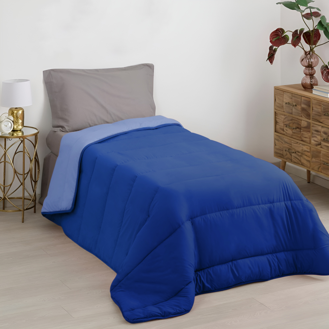 Couette simple d'hiver matelassée double face 170x260 cm Made in Italy