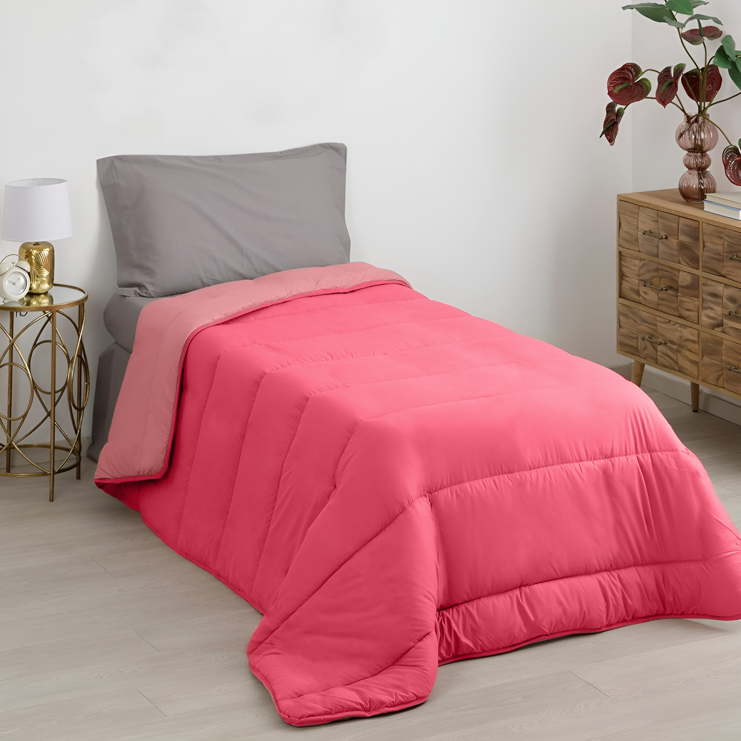 Couette simple d'hiver matelassée double face 170x260 cm Made in Italy