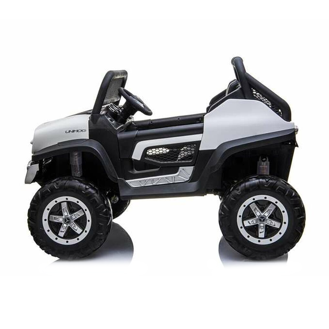 Voiture électrique LT972 Mercedes Unimog pour enfants, avec lumières et sons