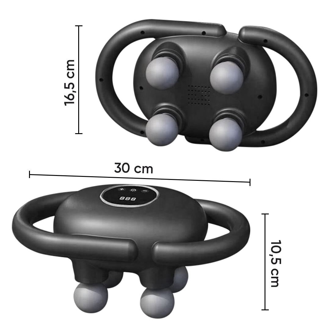 Pistolet de Massage Électrique 4 Têtes pour Massage Musculaire à Batterie 15W