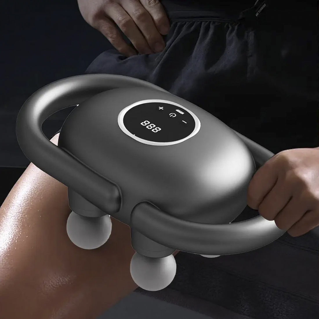 Pistolet de Massage Électrique 4 Têtes pour Massage Musculaire à Batterie 15W