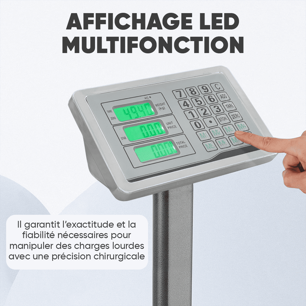 Balance industrielle 500kg professionnelle à haute précision avec écran LED