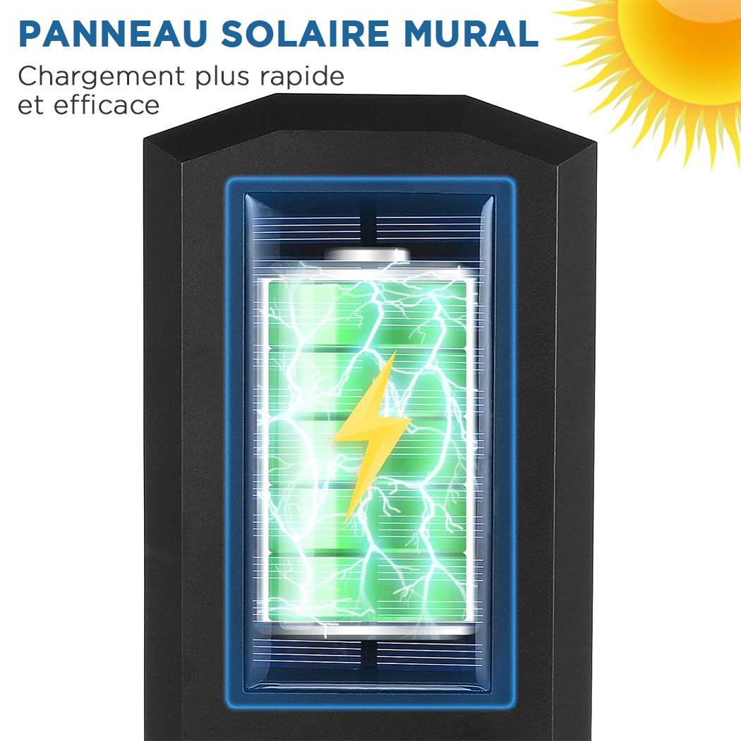 Lampe solaire PP-902T, capteur de mouvement, télécommande, 43 LED