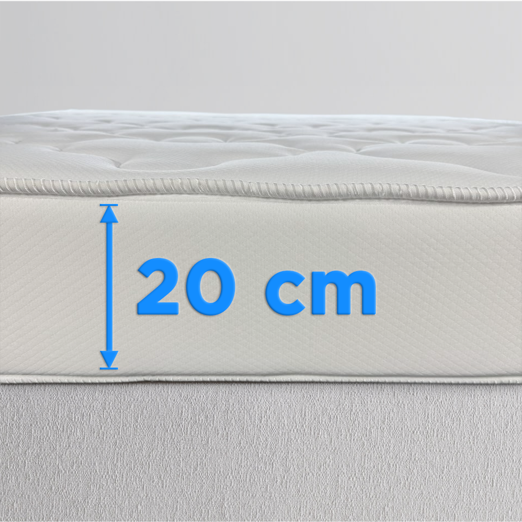 Matelas Double Dormi Bene respirant anti-allergique anti-acariens 160x190x20cm