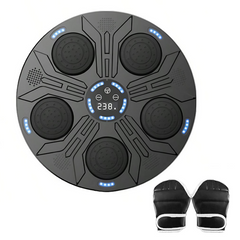 Machine à boxe musicale murale réglable avec lumières RGB et gants inclus
