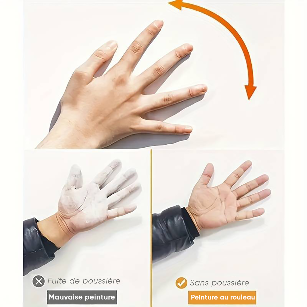 Rouleau Peinture Mur 500g Blanc 2 en 1 pour Retouche Peinture à l'Eau