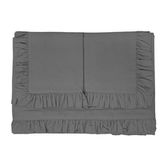 Ensemble lit double avec volant deux draps et deux taies d'oreiller avec volant