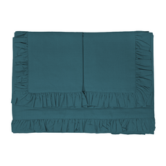 Ensemble lit double avec volant deux draps et deux taies d'oreiller avec volant