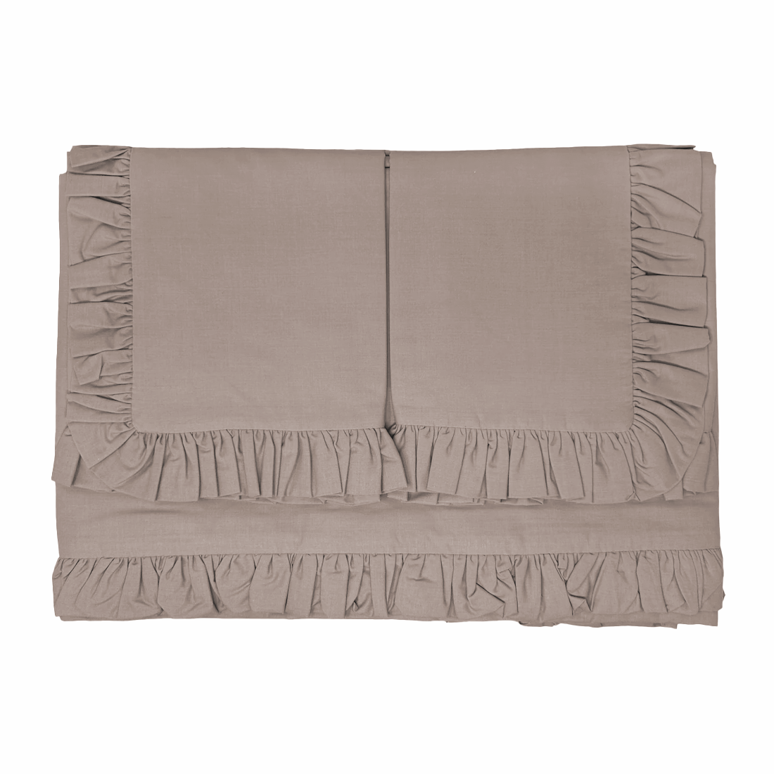 Ensemble lit double avec volant deux draps et deux taies d'oreiller avec volant