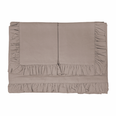 Ensemble lit double avec volant deux draps et deux taies d'oreiller avec volant