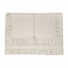 Ensemble lit double avec volant deux draps et deux taies d'oreiller avec volant