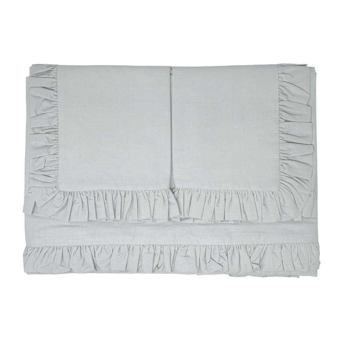 Ensemble lit double avec volant deux draps et deux taies d'oreiller avec volant