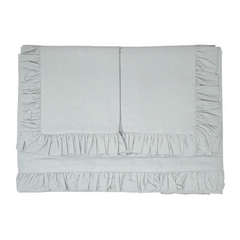 Ensemble lit double avec volant deux draps et deux taies d'oreiller avec volant