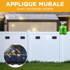 Applique Murale Solaire à 8 LED, Étanche, 2700K pour Extérieur