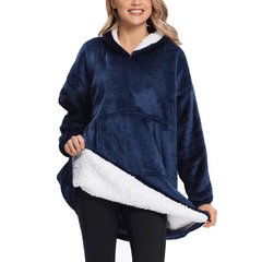 Sweat à capuche plaid oversize, manteau avec manches unisexe, taille unique
