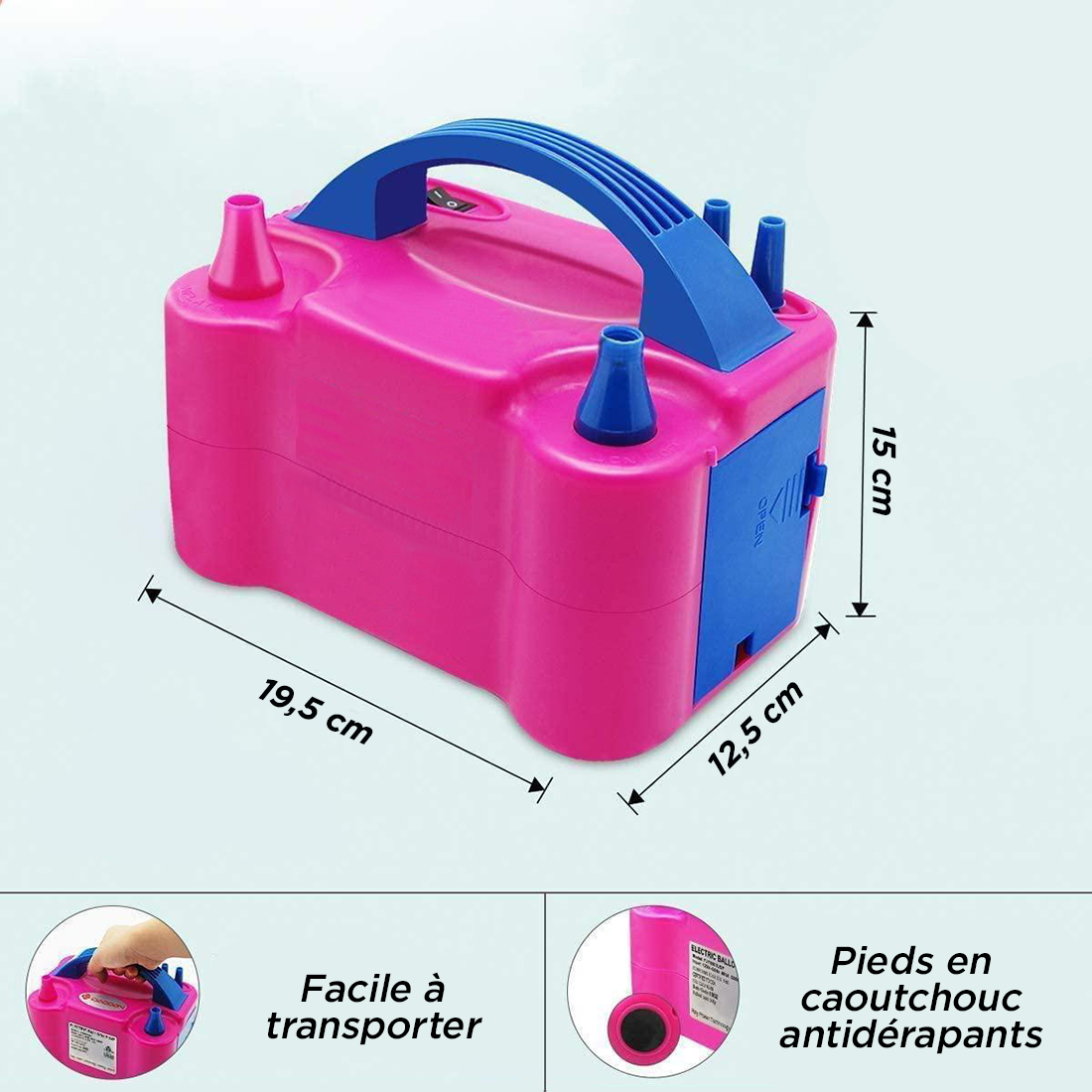 Gonfleur de Ballons Électrique Pompe pour Fêtes avec Deux Modes Portable