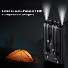 Powerbank 58000mAh Chargeur Rapide Portable avec 4 Câbles Inclus USB