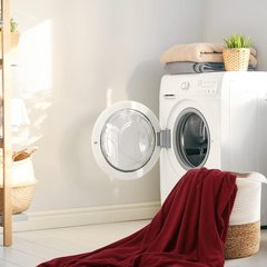 Housse de canapé 4 places avec élastique, unie, anti-taches, en tissu piqué