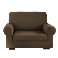 Housse de fauteuil 1 place avec élastique, unie, antimacchia, tissu piqué