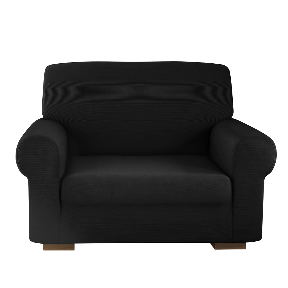 Housse de fauteuil 1 place avec élastique, unie, antimacchia, tissu piqué