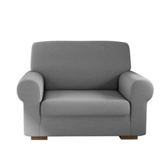 Housse de fauteuil 1 place avec élastique, unie, antimacchia, tissu piqué