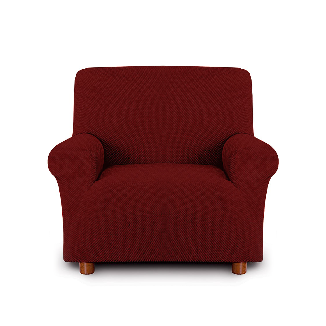 Housse de fauteuil 1 place avec élastique, unie, antimacchia, tissu piqué
