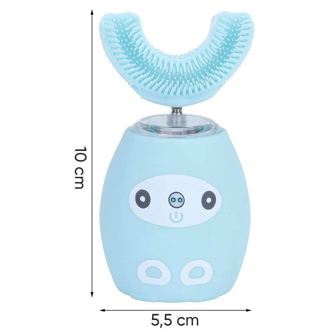 Brosse à dents électrique pour enfants en silicone doux, nettoyage à 360°
