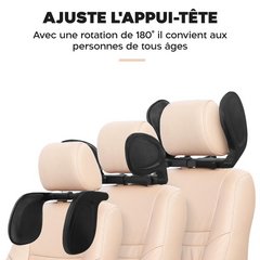 Coussin de tête pour voiture de voyage, support réglable pour le cou à 180°