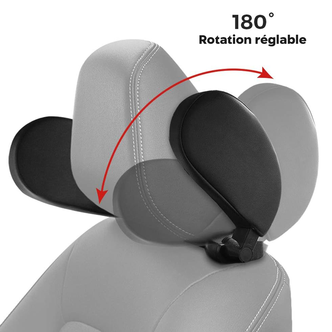 Coussin de tête pour voiture de voyage, support réglable pour le cou à 180°