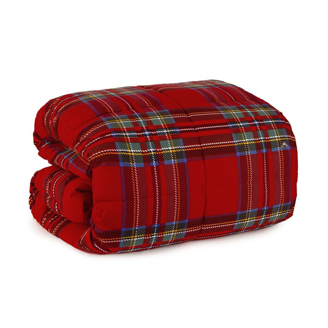 Couette Double en Tissu Velours TARTAN Duvet Hiver de Noël