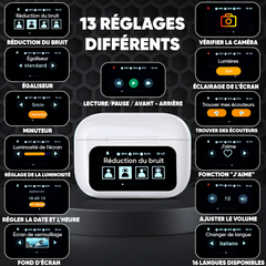 Écouteurs A9 Pro Bluetooth 54 sans fil affichage LED tactile son HI FI