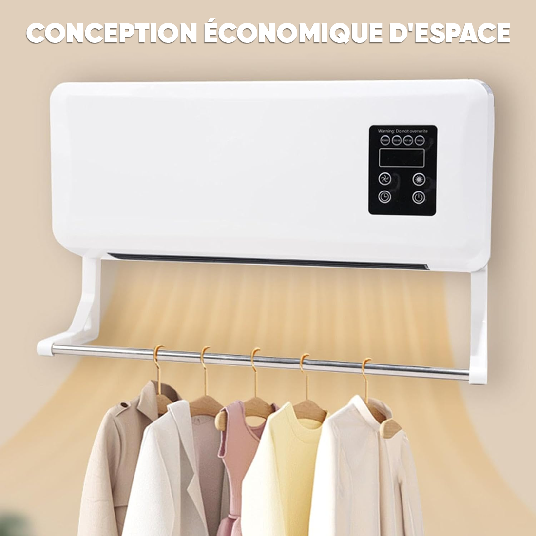 Radiateur Électrique Mural 2200W Chauffage de Salle de Bain avec Télécommande