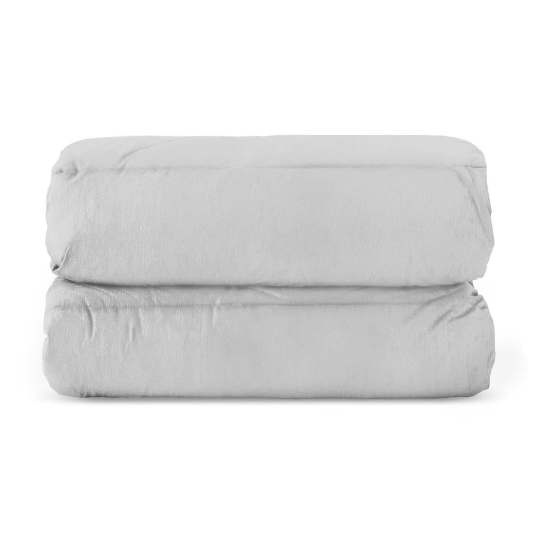 Couette Matrimoniale Velours Duvet Double Face Uni avec Housse de Tête