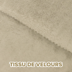 Couette Matrimoniale Velours Duvet Double Face Uni avec Housse de Tête
