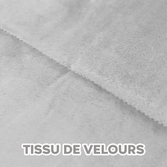 Couette Matrimoniale Velours Duvet Double Face Uni avec Housse de Tête