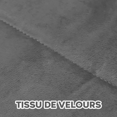 Couette Matrimoniale Velours Duvet Double Face Uni avec Housse de Tête
