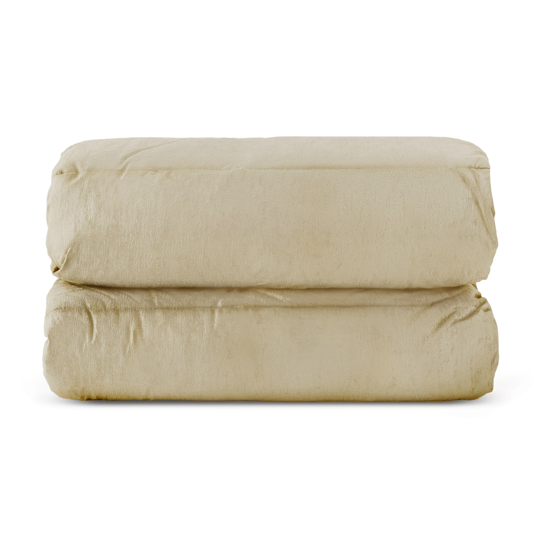 Couette Matrimoniale Velours Duvet Double Face Uni avec Housse de Tête